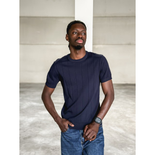 Pull manches courtes Eliot - Bleu marine