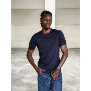Pull manches courtes Eliot - Bleu marine