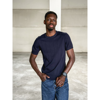 Pull manches courtes Eliot - Bleu marine