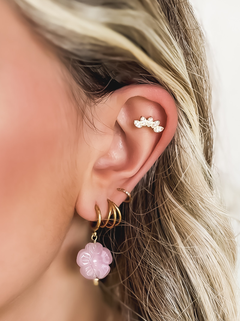 Boucles d'oreilles Tilda - Rose