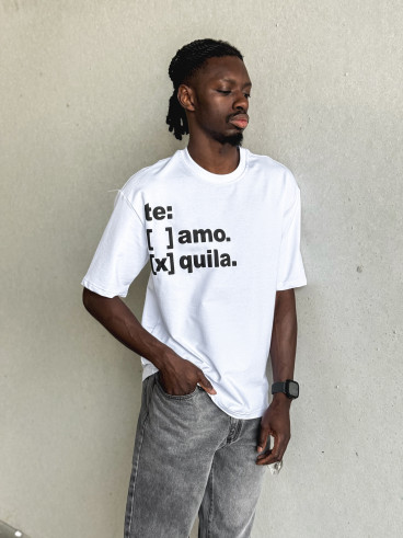 T-shirt " Te Amo Tequila " - Blanc