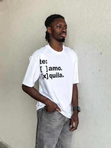 T-shirt " Te Amo Tequila " - Blanc