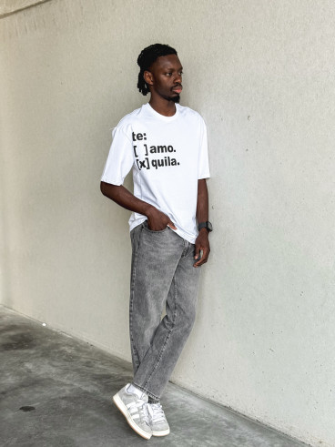 T-shirt " Te Amo Tequila " - Blanc