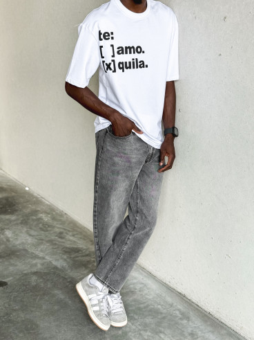 T-shirt " Te Amo Tequila " - Blanc