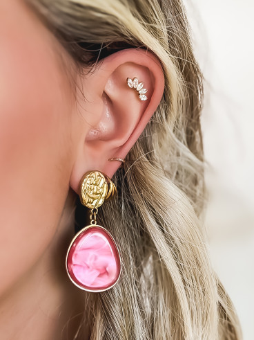 Boucles d'oreilles Hawa - Rose