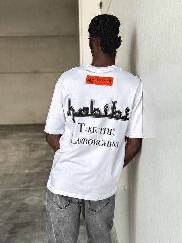 T-shirt "Take the Lamborghini " - Blanc