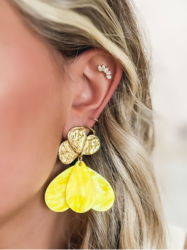 Boucles d'oreilles Mabel - Jaune