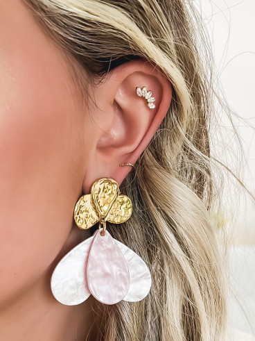 Boucles d'oreilles Mabel - Rose