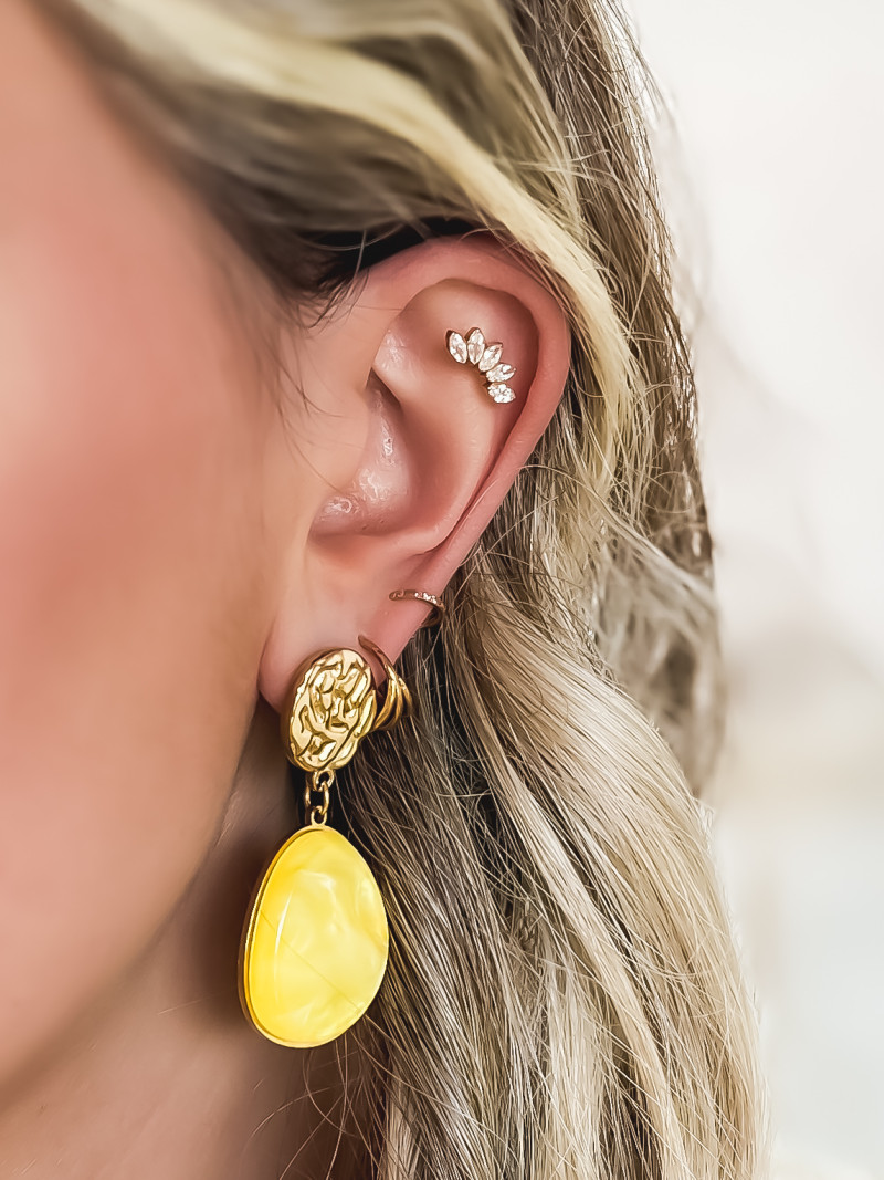 Boucles d'oreilles Hawa - Jaune
