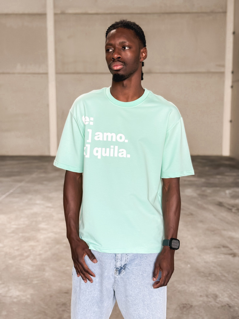 T-shirt " Te Amo Tequila " - Vert menthe