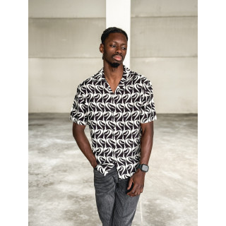 Chemise à motifs Barry - Noir/Ecru