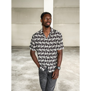 Chemise à motifs Barry - Noir/Ecru