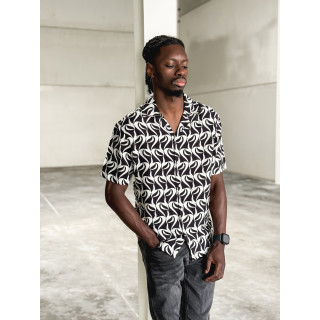 Chemise à motifs Barry - Noir/Ecru