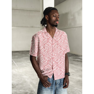 Chemise à motifs Colin - Rose/Ecru