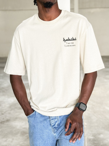 T-shirt "Take the Lamborghini " - Beige