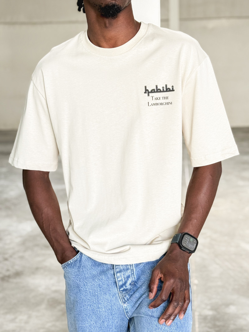 T-shirt "Take the Lamborghini " - Beige