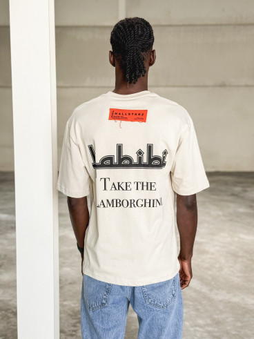 T-shirt "Take the Lamborghini " - Beige