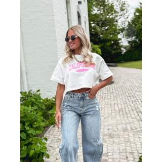 Crop pull Californie - Blanc