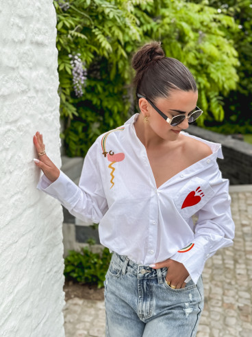 Chemise Funny - Blanc
