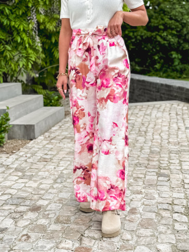 Pantalon à motifs Esperanza - Rose