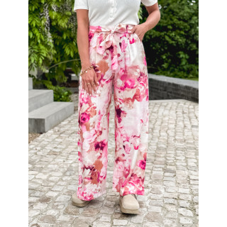 Pantalon à motifs Esperanza - Rose