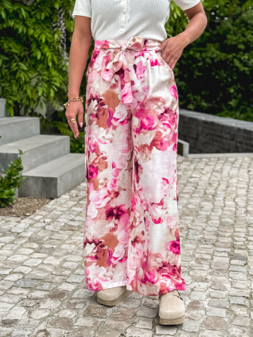 Pantalon à motifs Esperanza - Rose