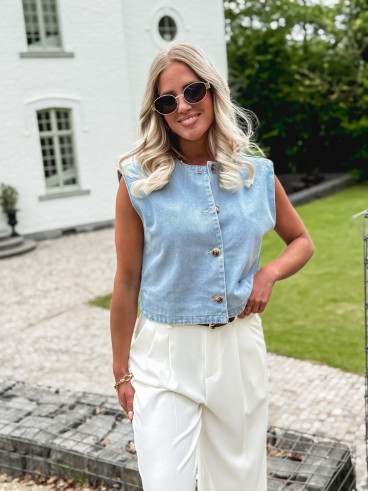 Gilet en jeans Estel - Bleu