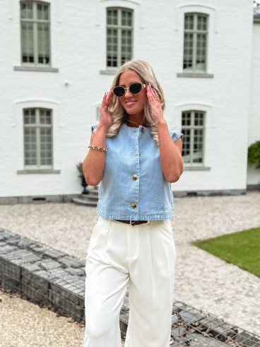 Gilet en jeans Estel - Bleu