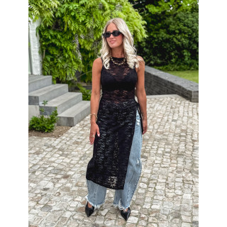 Blouse en dentelle Miranda - Noir