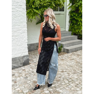 Blouse en dentelle Miranda - Noir
