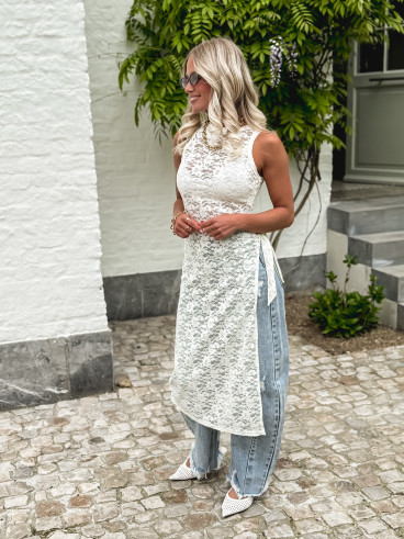 Blouse en dentelle Miranda - Crème
