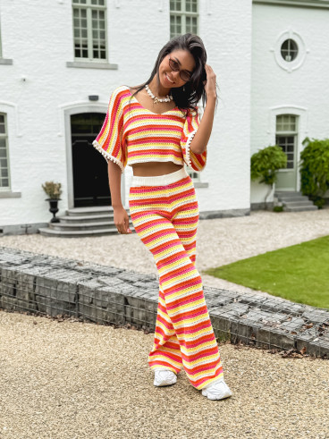 Pantalon en crochet Mencia - Multicolore