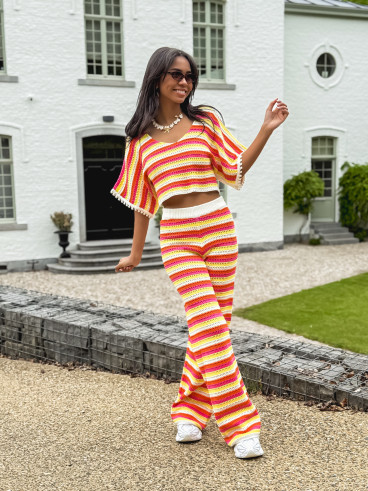 Pantalon en crochet Mencia - Multicolore