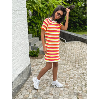 Robe courte en crochet Mencia - Multicolore