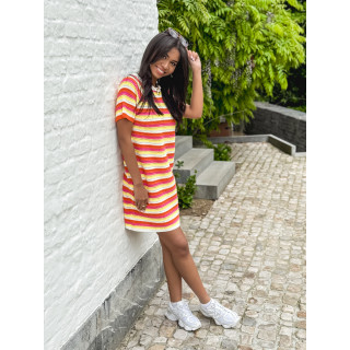 Robe courte en crochet Mencia - Multicolore