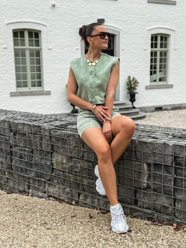 Gilet en jeans Estela - Kaki