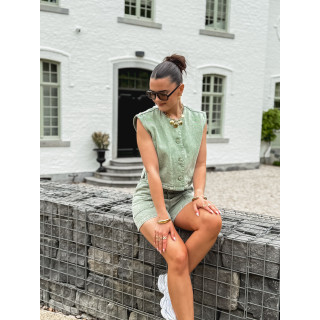 Gilet en jeans Estela - Kaki