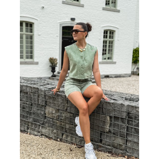 Gilet en jeans Estela - Kaki