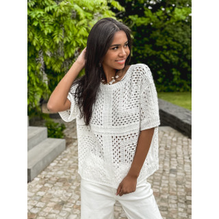 Blouse en crochet Lais - Blanc