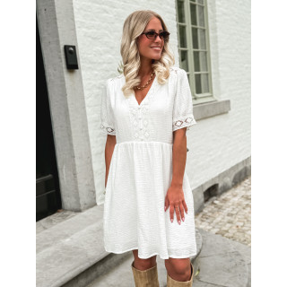 Robe courte Abigail - Blanc