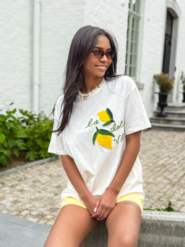 T-shirt Citronnelle - Blanc/Jaune