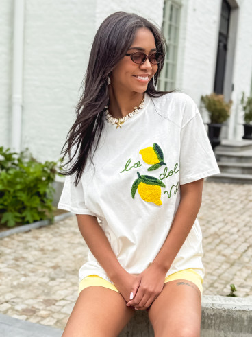 T-shirt Citronnelle - Blanc/Jaune