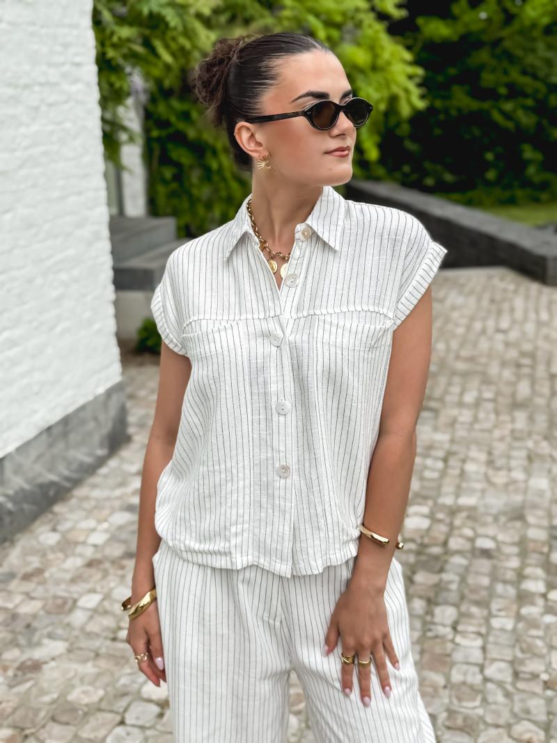 Chemise sans manches Donata - Blanc