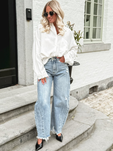 Chemise en lin Oréllia - Blanc