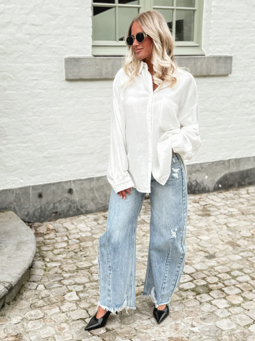 Chemise en lin Oréllia - Blanc