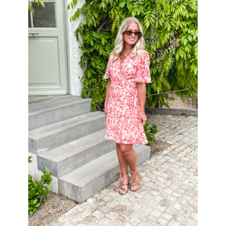Robe courte à motifs Mylana - Rose/Rouge