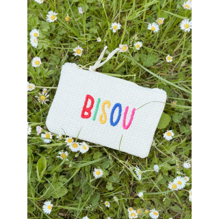 Pochette "BISOU" - Crème
