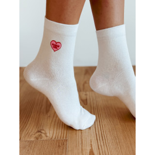 Chaussettes "Maman Cool" - Blanc