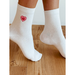 Chaussettes "Maman Cool" - Blanc