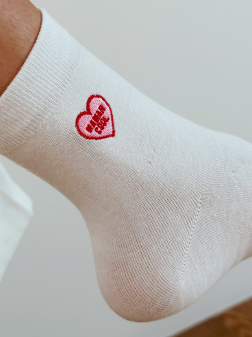 Chaussettes "Maman Cool" - Blanc